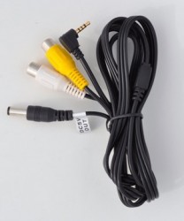 Right Angle 3.5mm Audio Video AV IN 12V Power Cable