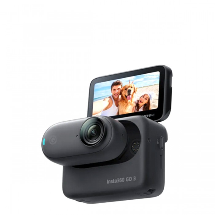 GO - Central - Waterproof Pod Camera CING3XX/AMB Action WiFi Midnight Camera 3 Magnetic Mini 2.7K Black Helmet Trail Insta360